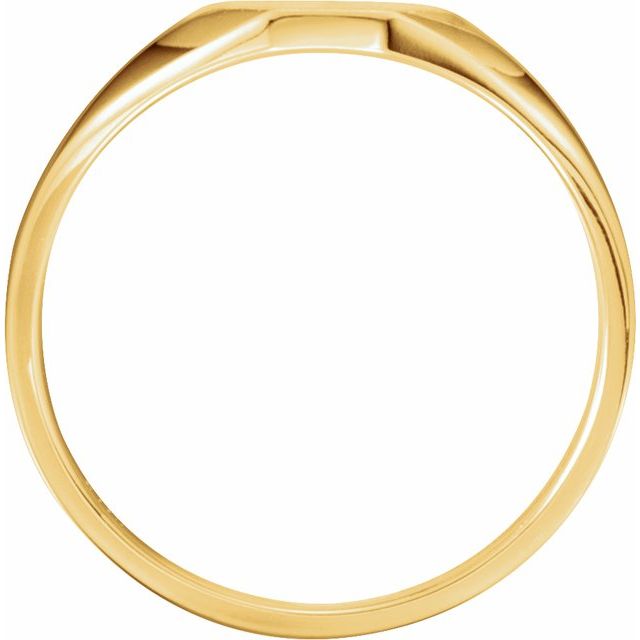 14K Yellow 9x7 mm Octagon Signet Ring