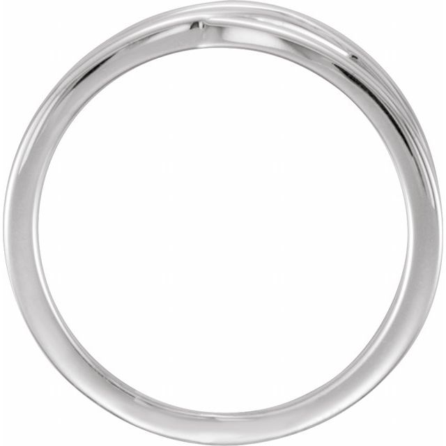 14k White Criss-cross Ring