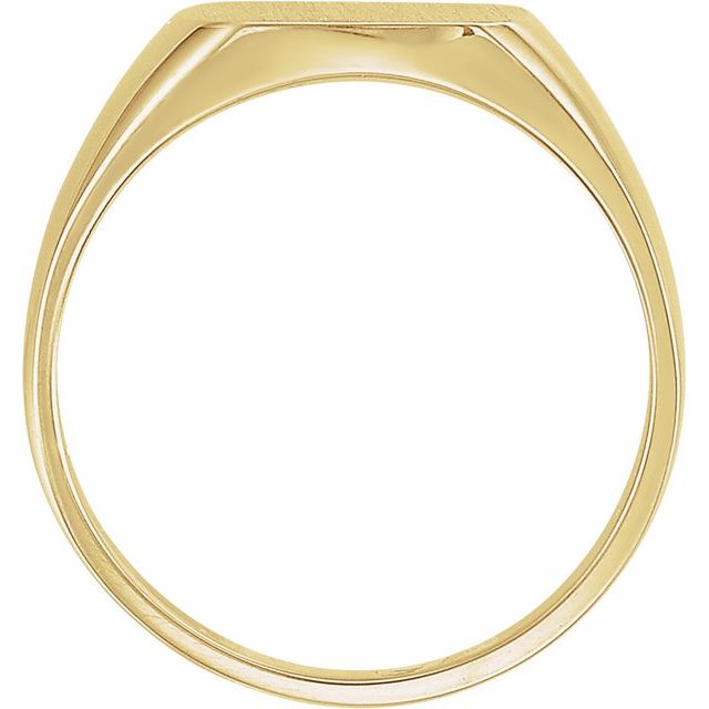 14K Yellow 12 mm Signet Ring