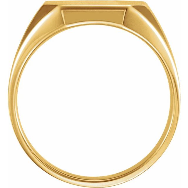 14K Yellow 16x14 mm Octagon Signet Ring