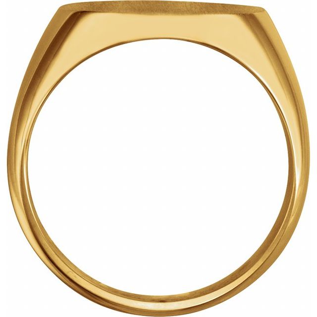 14K Yellow Oval Signet Ring