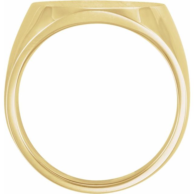 14K Yellow Oval Signet Ring
