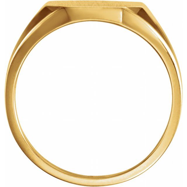 14K Yellow 12x10 mm Octagon Signet Ring