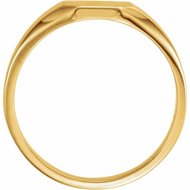 14K Yellow 9x7 mm Octagon Signet Ring