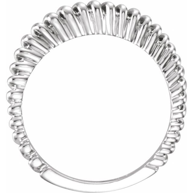 14K White 2 mm Twisted Rope Band