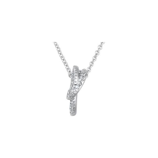 14K White 1/3 CTW Natural Diamond Circle 18' Necklace