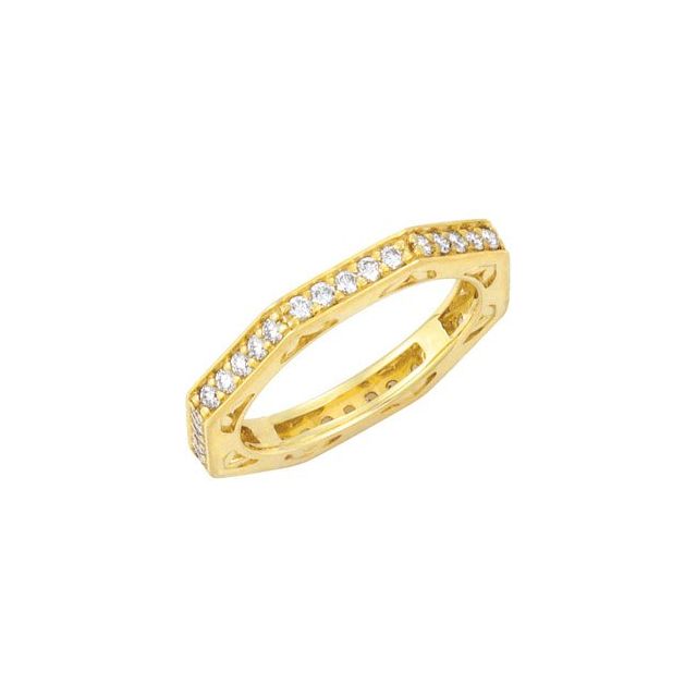 14K Yellow 1/2 CTW Natural Diamond Eternity Band Size 6