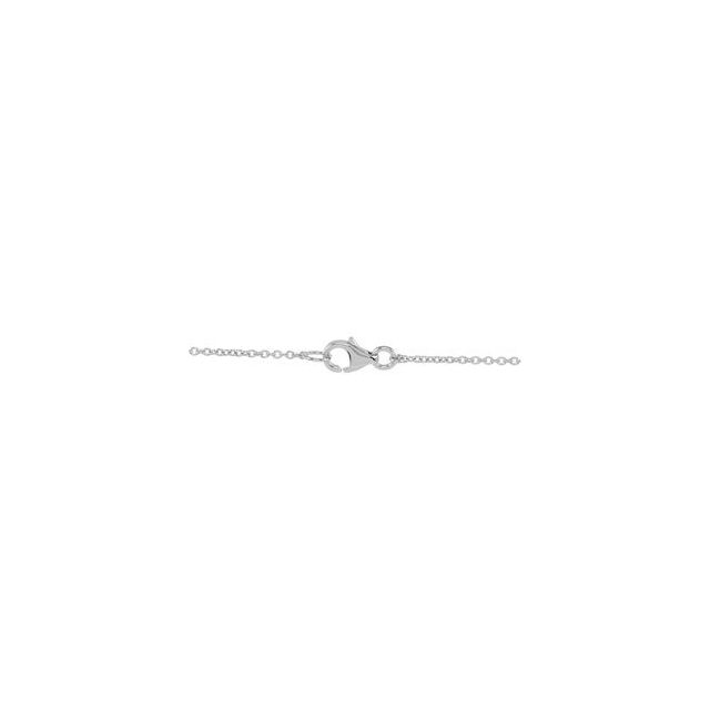 14K White 1/3 CTW Natural Black & White Diamond Circle 18' Necklace