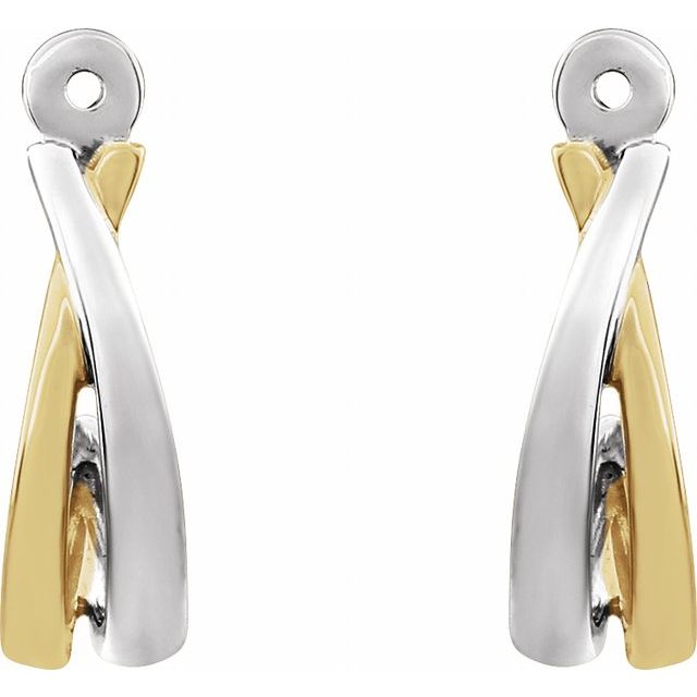 14k White/yellow Gold-plated Earring Jackets