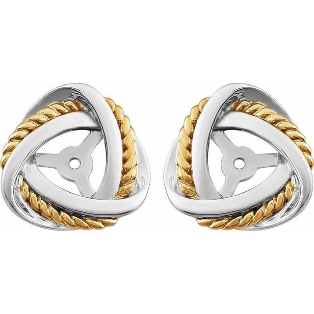 14k White/yellow Gold-plated Earring Jackets