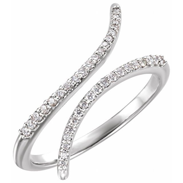 14k White 1/6 Ctw Natural Diamond Ring