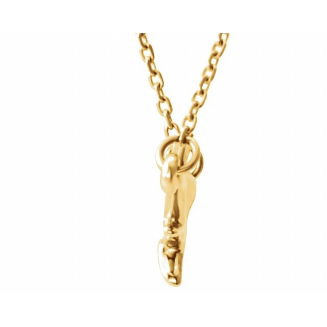 14k Yellow Branch Bar 16-18' Necklace