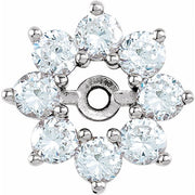 14k White 3/4 Ctw Natural Diamond Earring Jackets