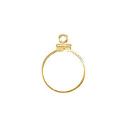 14K Yellow Coin Frame Bezel Dangle for 16.5x1.1 mm Coin