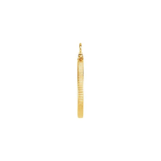 14K Yellow Coin Frame Bezel Dangle for 21.5x1.5 mm Coin
