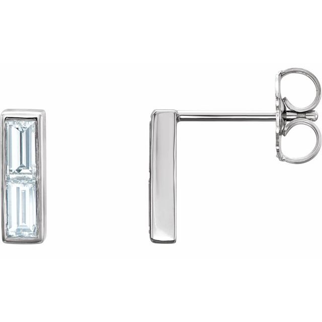 14k White 1/2 Ctw Natural Diamond Earrings