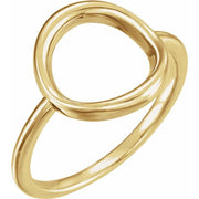 14k Yellow Circle Ring