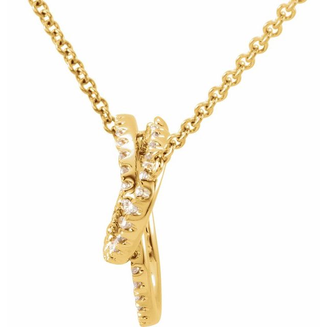 14K Yellow 1/3 CTW Natural Diamond Circle 18' Necklace