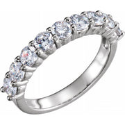 14K White 1 1/3 CTW Natural Diamond Anniversary Band