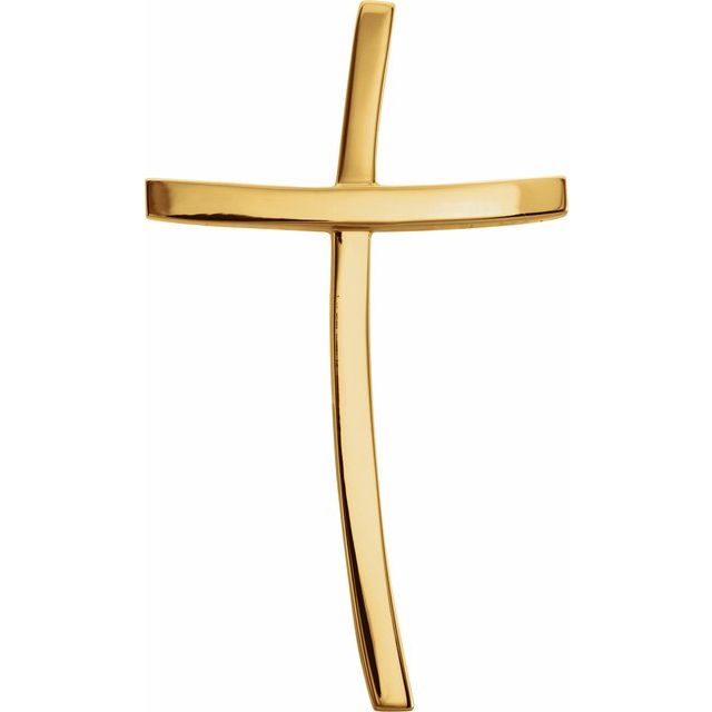 14K Yellow 32x19.25 mm Cross Pendant