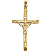 14K Yellow 35x22 mm Crucifix Pendant