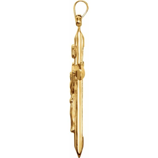 14K Yellow 35x22 mm Crucifix Pendant