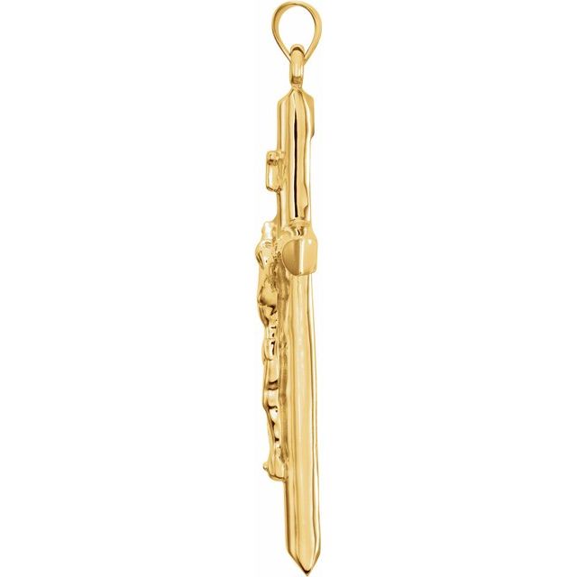 14K Yellow 43x29 mm Crucifix Pendant
