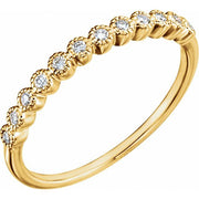 18k Yellow 1/6 Ctw Natural Diamond Anniversary Band Size 7