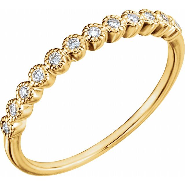 18k Yellow 1/6 Ctw Natural Diamond Anniversary Band Size 7