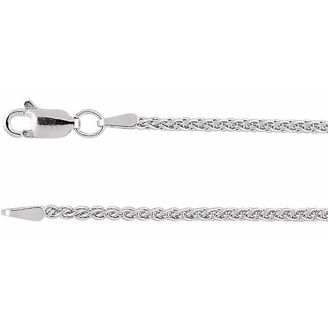 Sterling Silver 1.8 mm Wheat 18' Chain