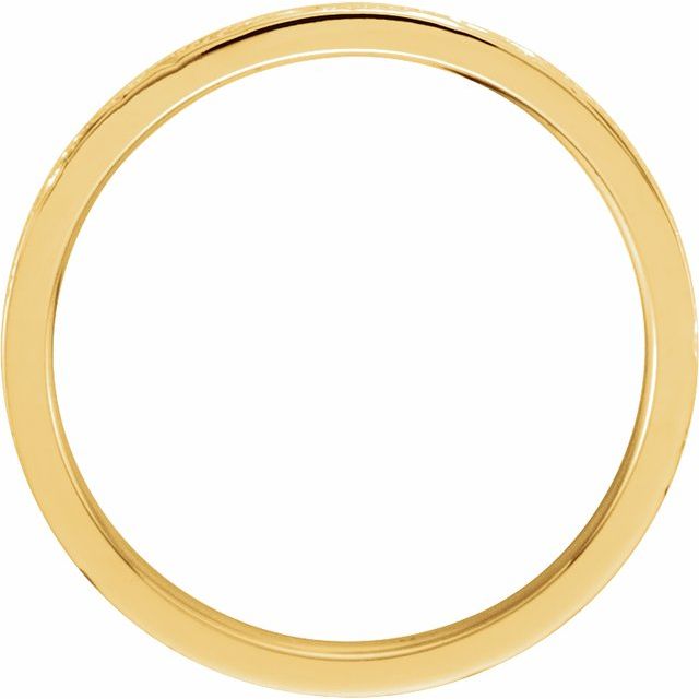 14k Yellow 2 Mm Hand Engraved Band Size 7