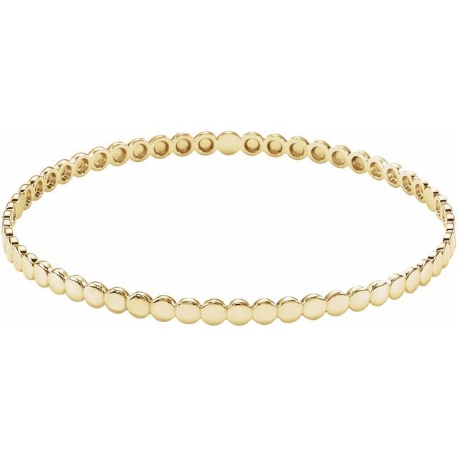 14k Yellow Bangle 7 3/4' Bracelet