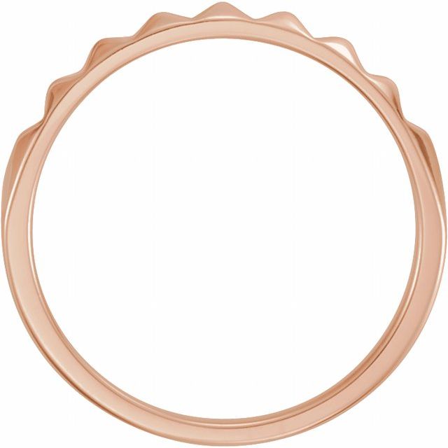14k Rose Stackable Pyramid Ring