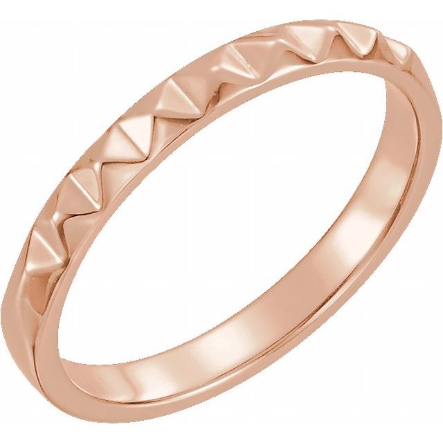 14k Rose Stackable Pyramid Ring