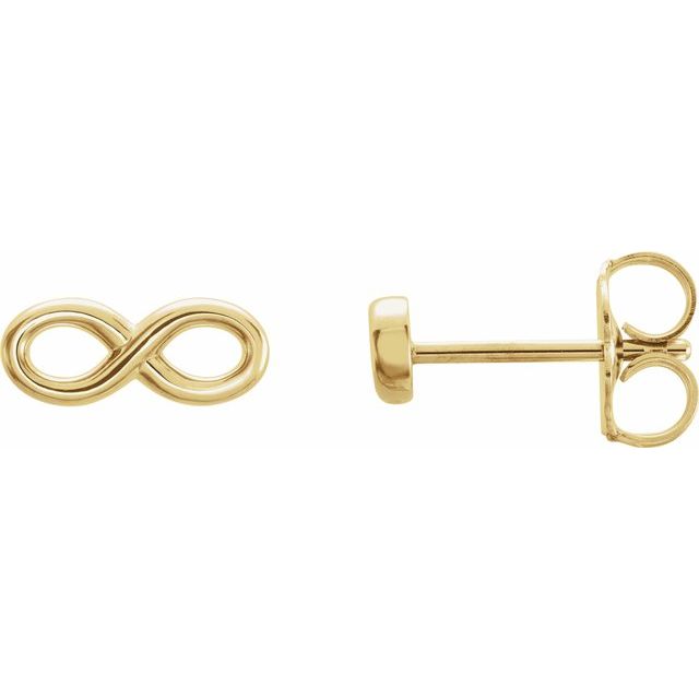 14k Yellow Infinity-inspired Earrings