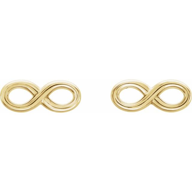 14k Yellow Infinity-inspired Earrings