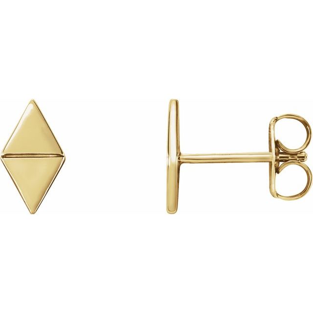14k Yellow Geometric Earrings