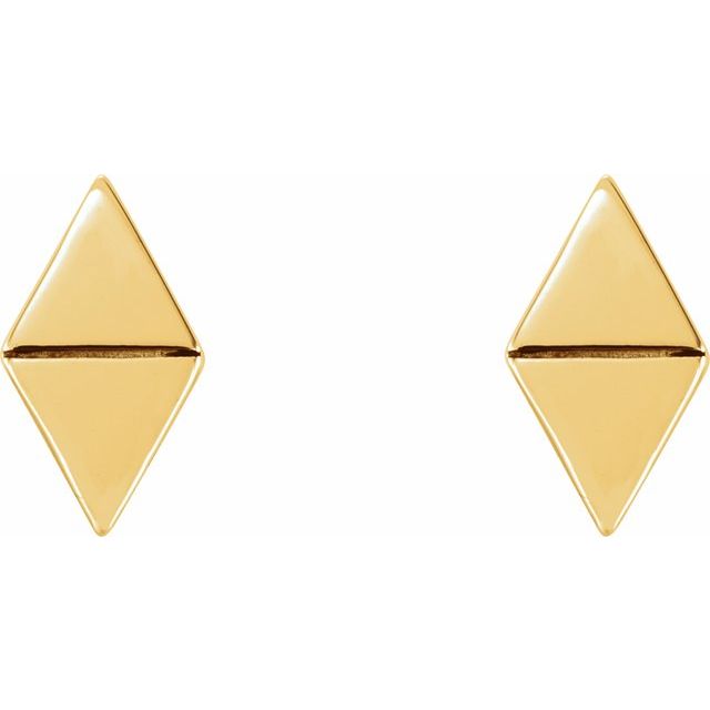 14k Yellow Geometric Earrings