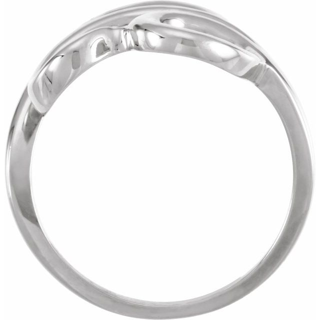 14K White Freeform Ring