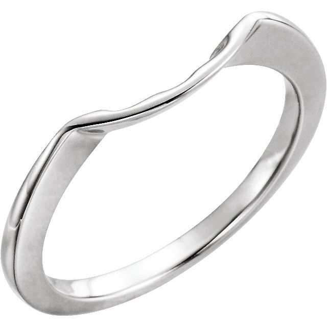 14K White Matching Band for 7 mm Ring
