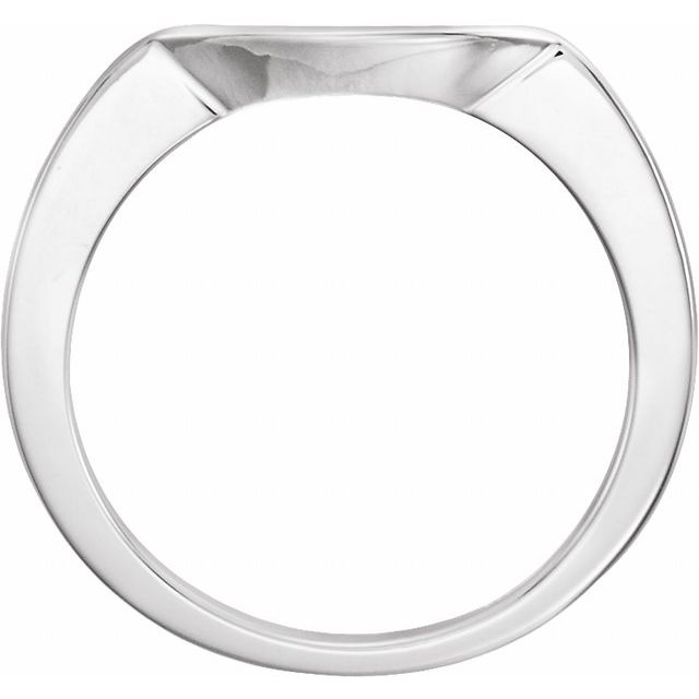 14K White Matching Band for 7 mm Ring