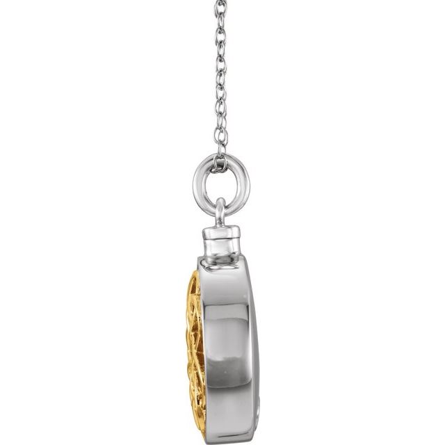14k Yellow Gold-plated Sterling Silver Celtic-inspired Ash Holder 18' Necklace