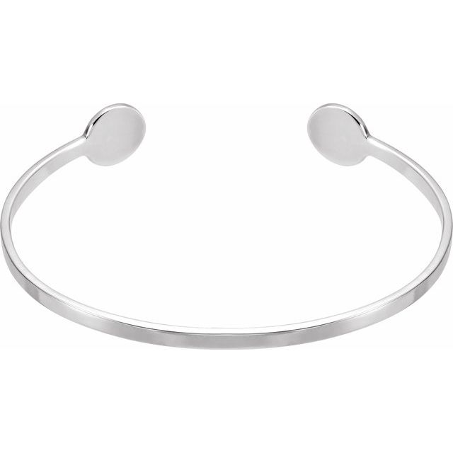 Sterling Silver Engravable Cuff 6 3/4' Bracelet