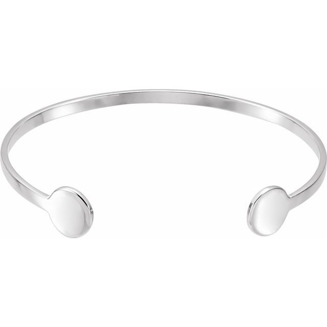 Sterling Silver Engravable Cuff 6 3/4' Bracelet