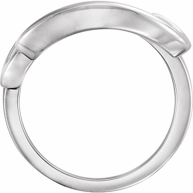 14K White Freeform Ring