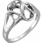 14K White Freeform Ring