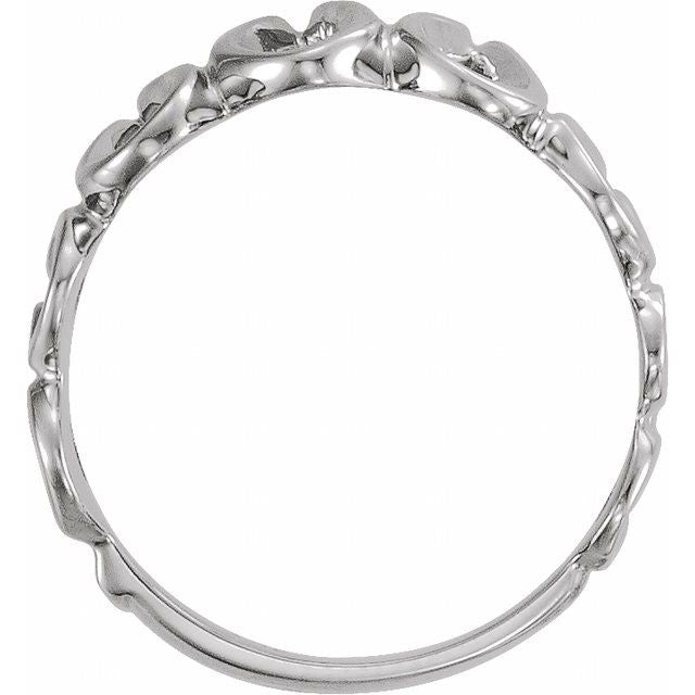 14K White Freeform Ring