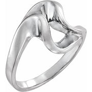 14K White Freeform Ring