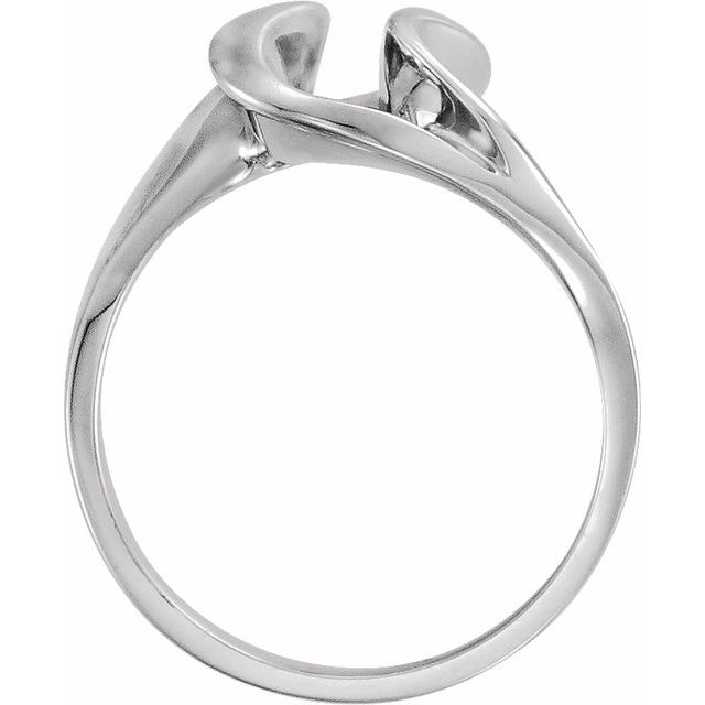 14K White Freeform Ring