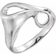 14K White Freeform Ring